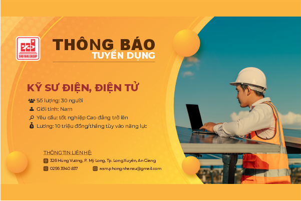 TUYỂN DỤNG KỸ SƯ ĐIỆN, ĐIỆN TỬ